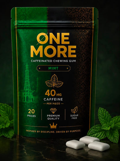 ONE MORE Mint | 40MG Caffeinated Chewing Gum