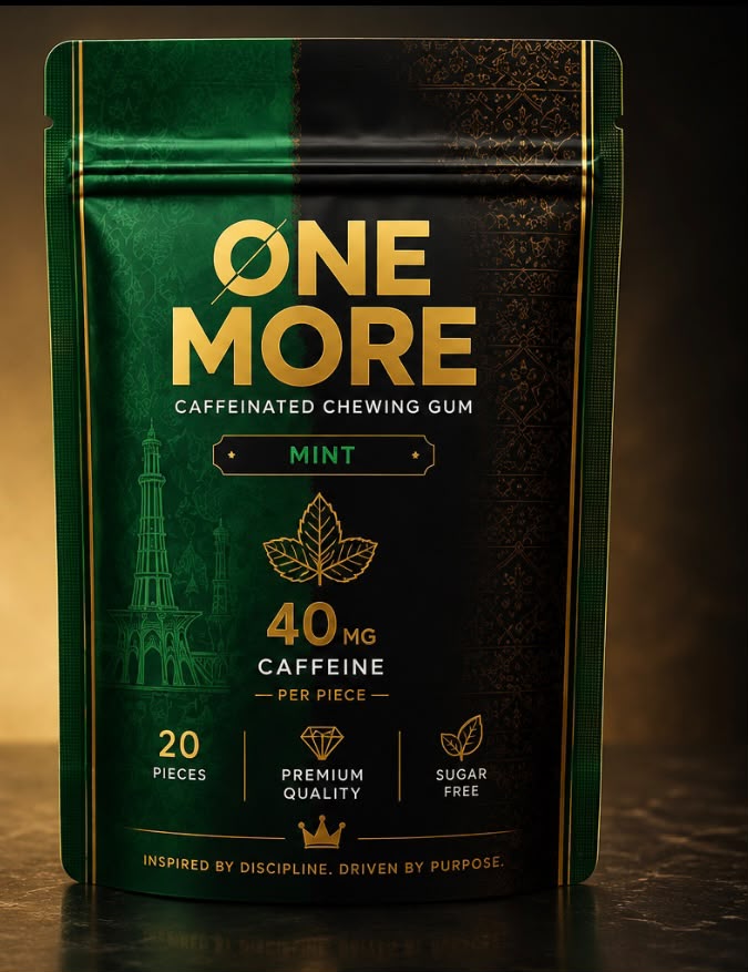 ONE MORE Mint | 40MG Caffeinated Chewing Gum