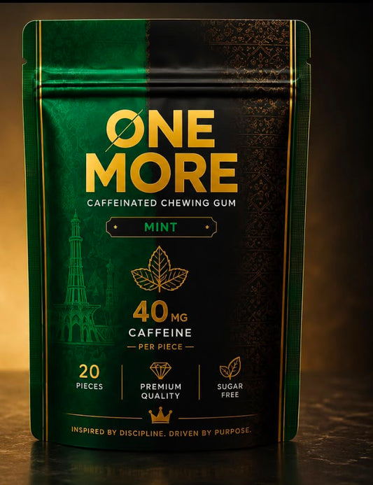 ONE MORE Mint | 40MG Caffeinated Chewing Gum